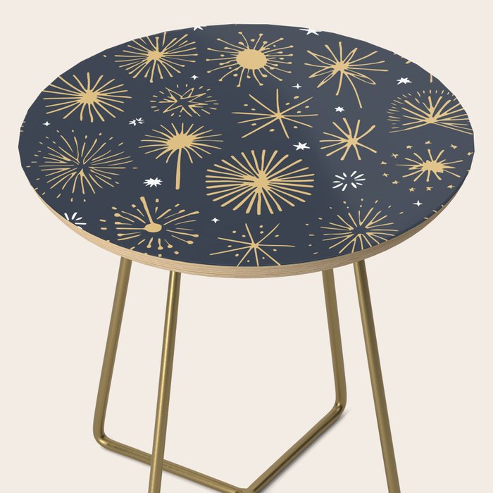 Firework display doodle art pattern Side Table Gallery Image 2