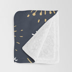 Firework display doodle art pattern Throw Blanket Gallery Image 3