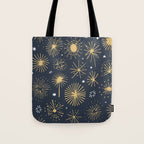 Firework display doodle art pattern Tote Bag Gallery Image 1