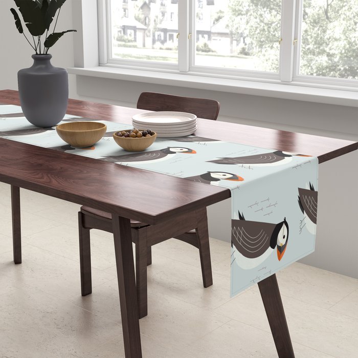 Atlantic Puffin, Bird of United Kingdom Table Runner Gallery Image 2