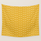 Dragonfly Pattern XIV Golden Yellow Wall Tapestry Gallery Image 4