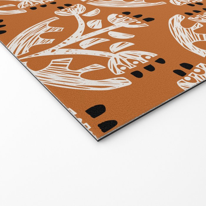 Black Forest flowers terracotta Welcome Mat Gallery Image 2