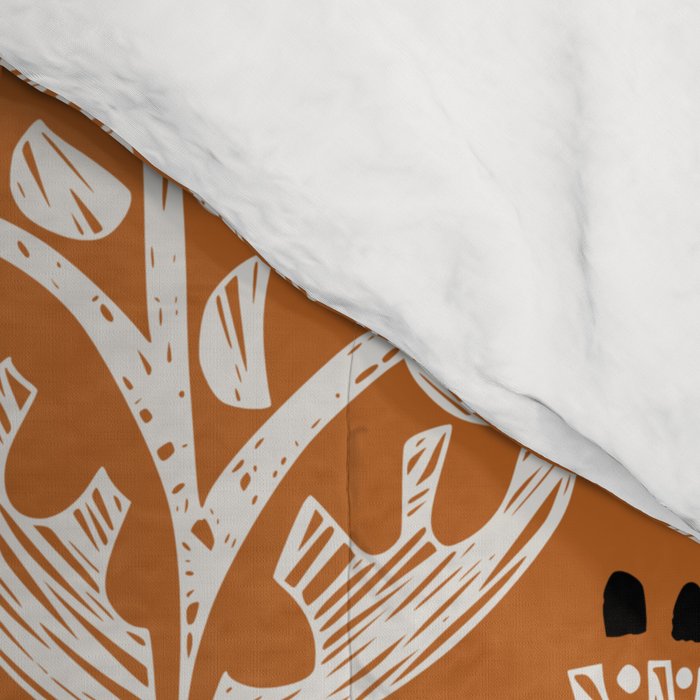 Black Forest flowers terracotta Comforter Gallery Image 4