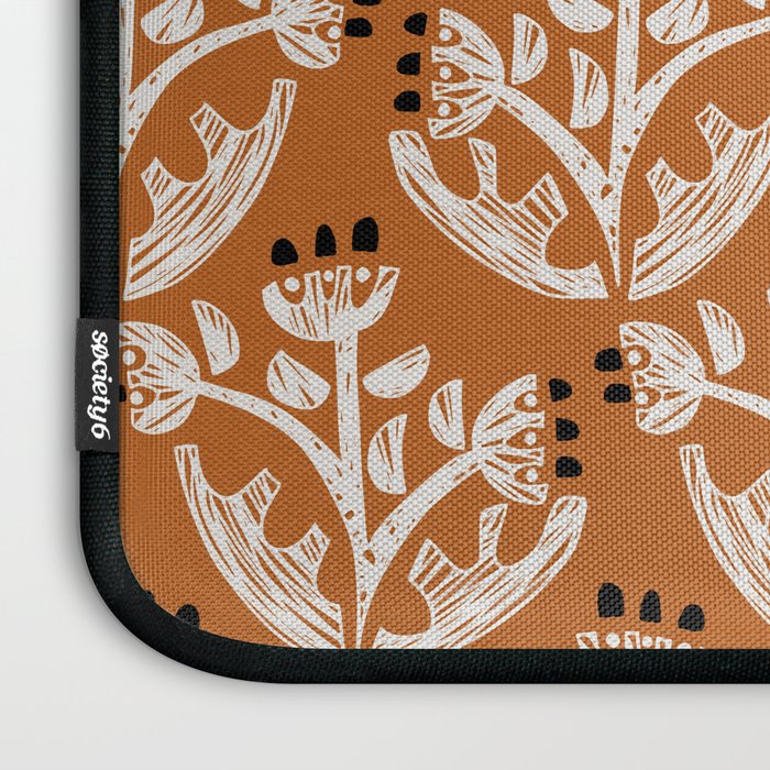 Black Forest flowers terracotta Laptop Sleeve Gallery Image 3