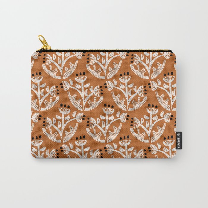 Black Forest flowers terracotta Carry All Pouch Gallery Image 1