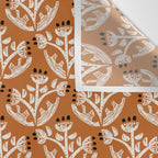 Black Forest flowers terracotta Wall Tapestry Gallery Image 3