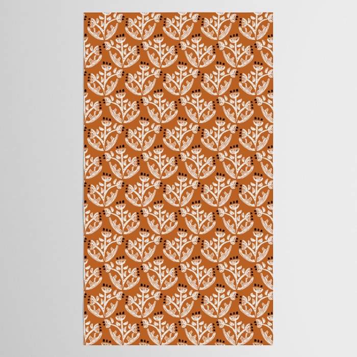 Black Forest flowers terracotta Tablecloth Gallery Image 2