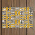 Handcut Geometry - Mustard Outdoor Rug Gallery Image 1