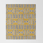 Handcut Geometry - Mustard Throw Blanket Gallery Image 2