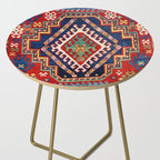 Three Medallion Kazak Southwest Caucasus Carpet Print Side Table Gallery Image 2