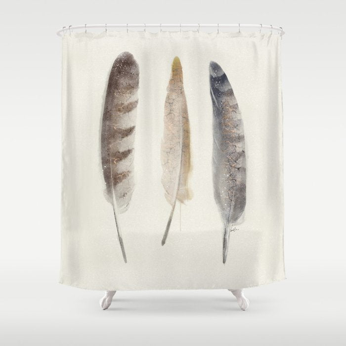 free wild feathers Shower Curtain Gallery Image 1