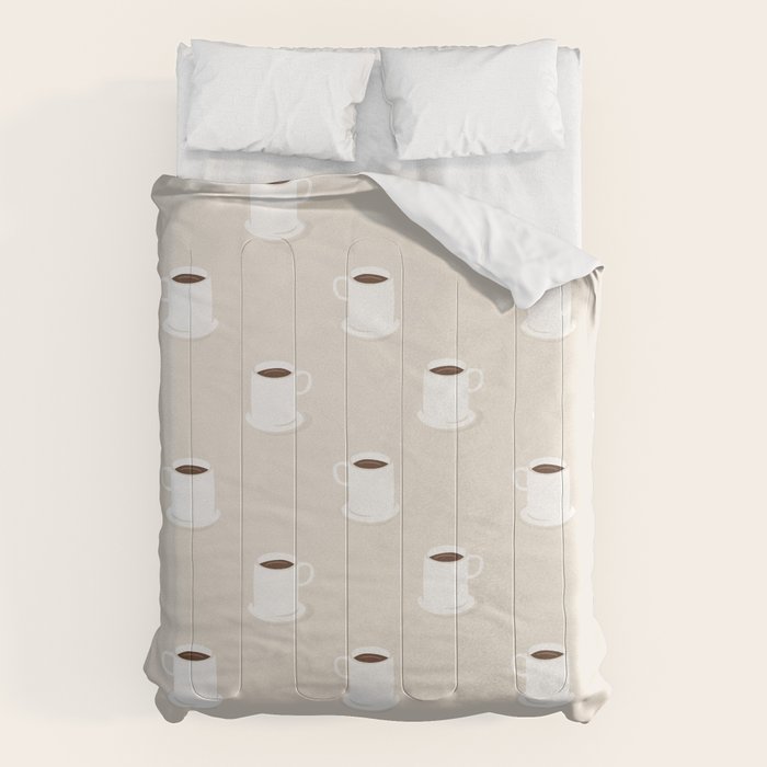 Retro coffee cup cartoon pattern Comforter Gallery Image 1