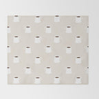 Retro coffee cup cartoon pattern Throw Blanket Gallery Image 2
