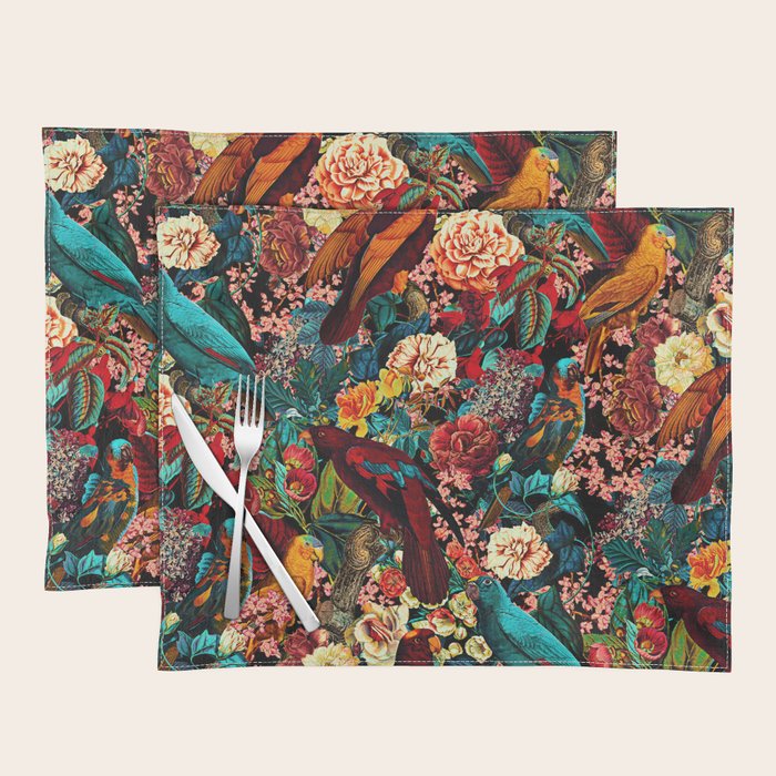 FLORAL AND BIRDS XVII Placemat Gallery Image 1