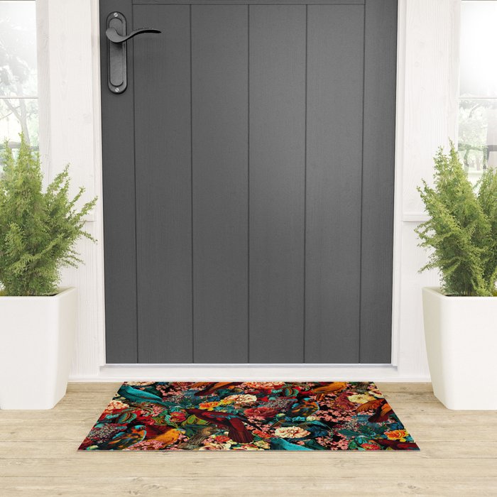 FLORAL AND BIRDS XVII Welcome Mat Gallery Image 3