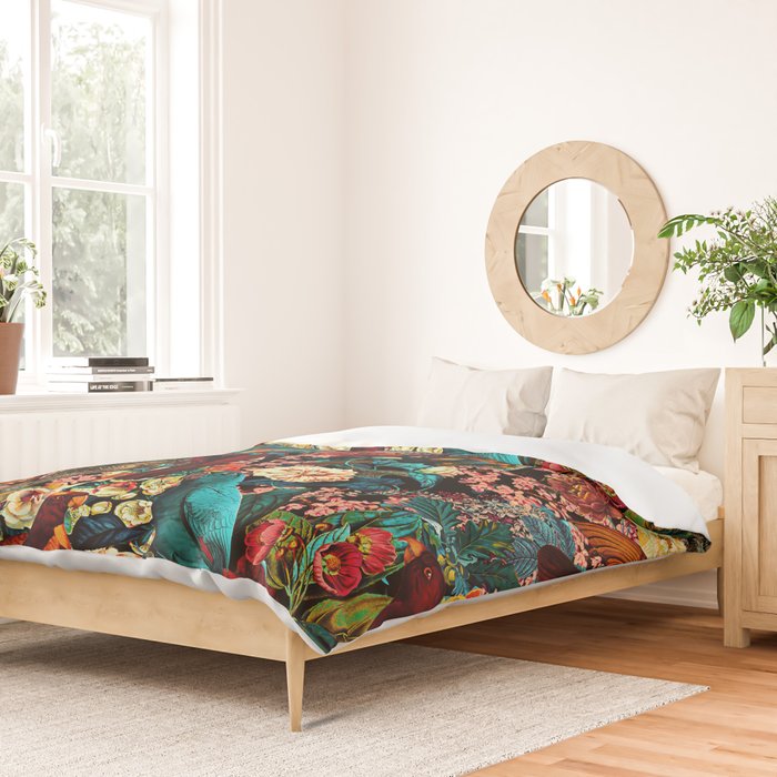 FLORAL AND BIRDS XVII Duvet Cover Gallery Image 2