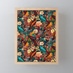 FLORAL AND BIRDS XVII Mini Art Print Gallery Image 1