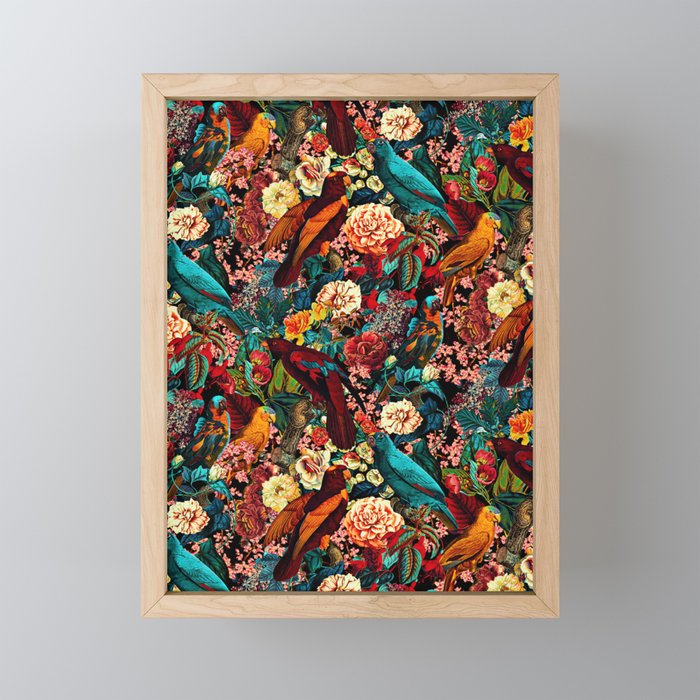FLORAL AND BIRDS XVII Mini Art Print Gallery Image 1