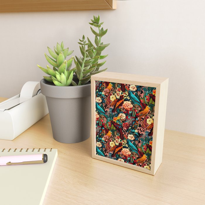 FLORAL AND BIRDS XVII Mini Art Print Gallery Image 2