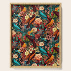 FLORAL AND BIRDS XVII Serving Tray Gallery Image 1