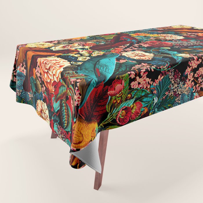 FLORAL AND BIRDS XVII Tablecloth Gallery Image 1