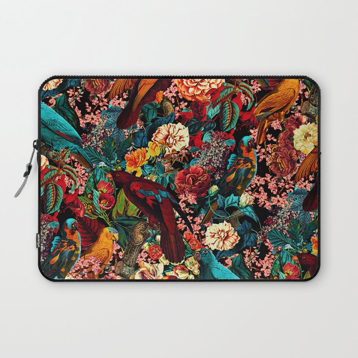 FLORAL AND BIRDS XVII Laptop Sleeve Gallery Image 1