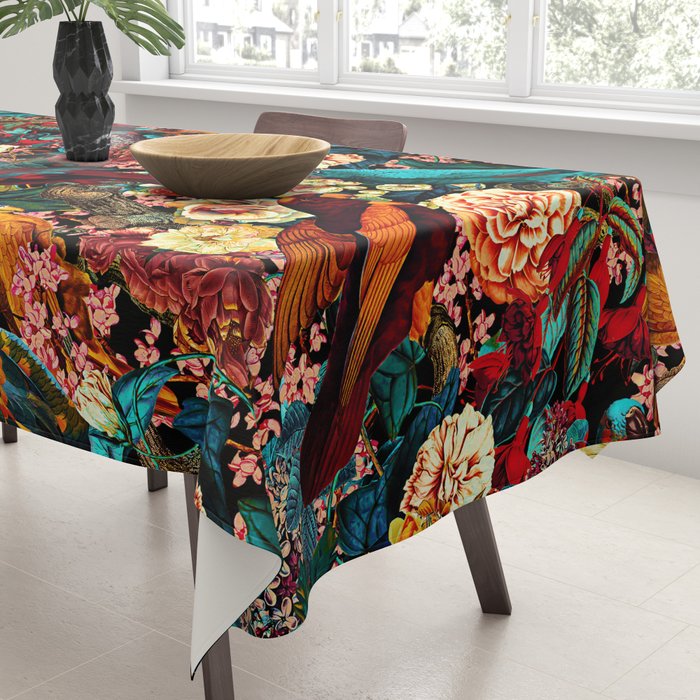 FLORAL AND BIRDS XVII Tablecloth Gallery Image 3