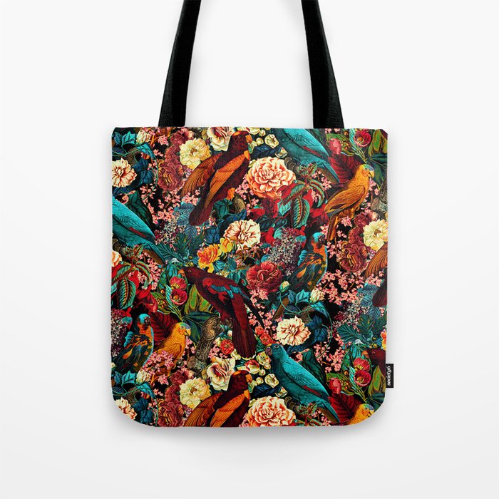 FLORAL AND BIRDS XVII Tote Bag Gallery Image 1