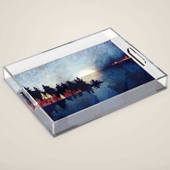 Autumn Moon Reflection Acrylic Tray Gallery Image 1