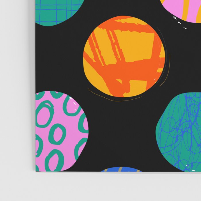 Colorful abstract art polka dot pattern Poster Gallery Image 3