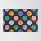 Colorful abstract art polka dot pattern Rug Gallery Image 2