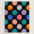 Colorful abstract art polka dot pattern Jigsaw Puzzle Gallery Image 1