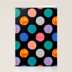 Colorful abstract art polka dot pattern Stationery Card Gallery Image 2