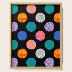 Colorful abstract art polka dot pattern Serving Tray Gallery Image 1