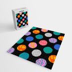 Colorful abstract art polka dot pattern Jigsaw Puzzle Gallery Image 2