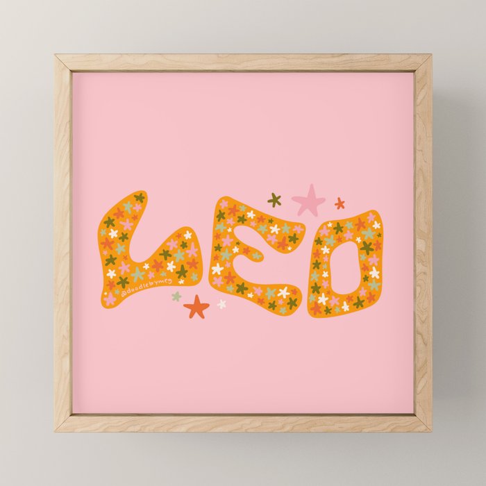 Starry Leo Mini Art Print Gallery Image 1