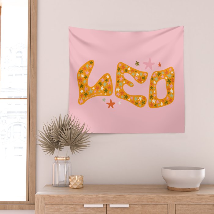 Starry Leo Wall Tapestry Gallery Image 2