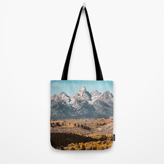 Grand Teton National Park Autumn Aspen Landscape Tote Bag Gallery Image 2