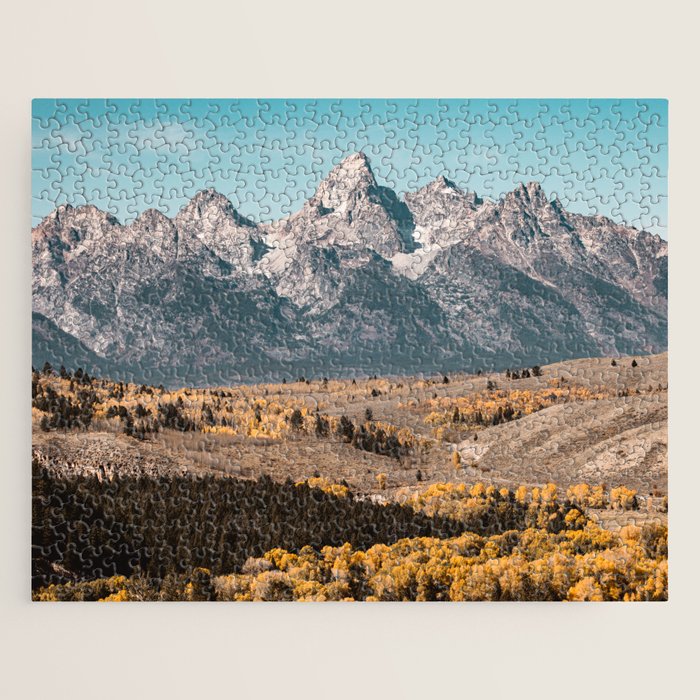 Grand Teton National Park Autumn Aspen Landscape Jigsaw Puzzle Gallery Image 1