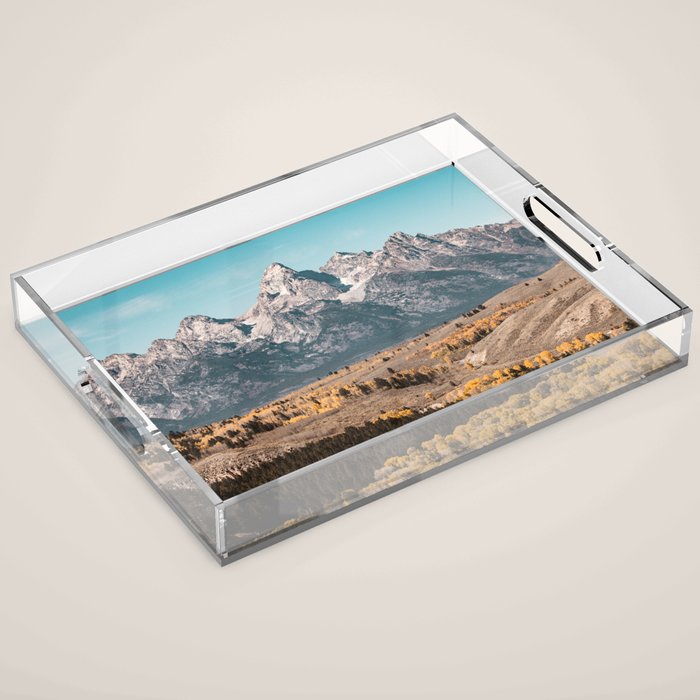 Grand Teton National Park Autumn Aspen Landscape Acrylic Tray Gallery Image 1