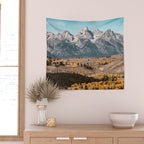 Grand Teton National Park Autumn Aspen Landscape Wall Tapestry Gallery Image 2