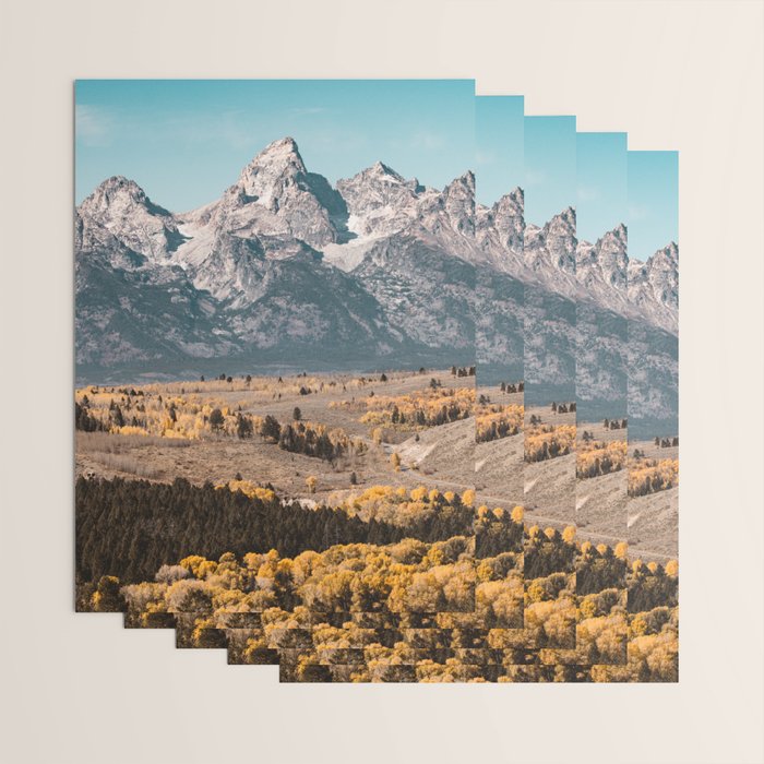 Grand Teton National Park Autumn Aspen Landscape Wrapping Paper Gallery Image 3