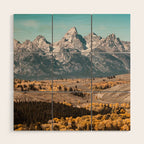 Grand Teton National Park Autumn Aspen Landscape Wood Wall Art Gallery Image 1