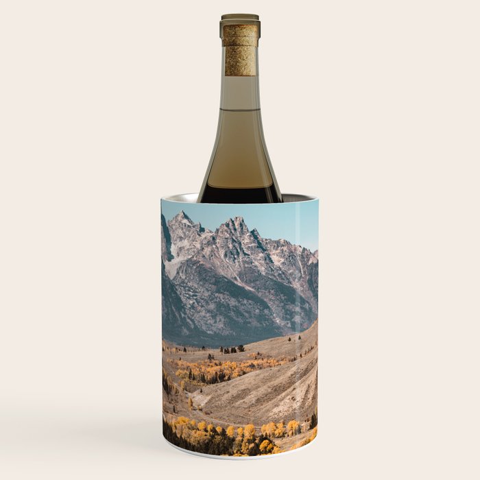 Grand Teton National Park Autumn Aspen Landscape Wine Chiller Gallery Image 3