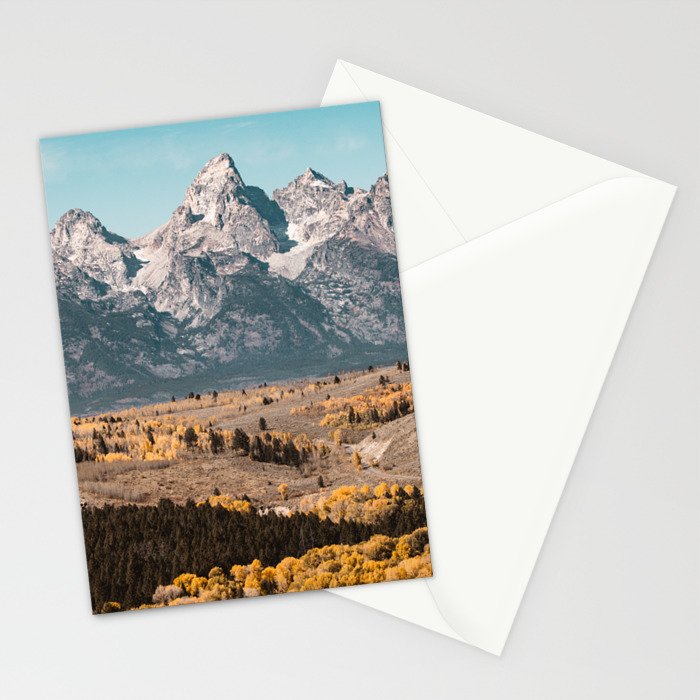 Grand Teton National Park Autumn Aspen Landscape Stationery Card Gallery Image 2