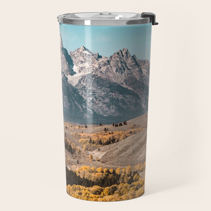 Grand Teton National Park Autumn Aspen Landscape Travel Mug Gallery Image 2