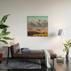 Grand Teton National Park Autumn Aspen Landscape Wood Wall Art Gallery Image 2