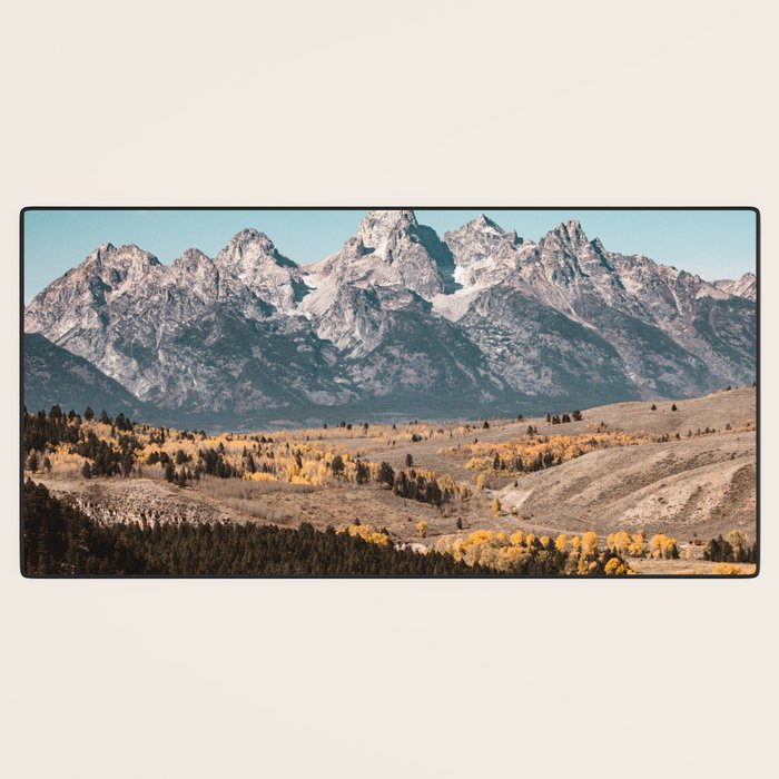 Grand Teton National Park Autumn Aspen Landscape Desk Mat Gallery Image 3