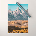 Grand Teton National Park Autumn Aspen Landscape Wrapping Paper Gallery Image 1