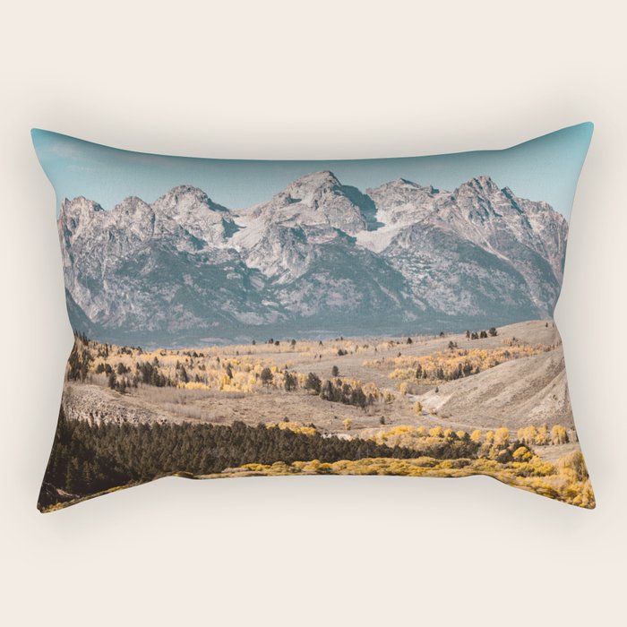 Grand Teton National Park Autumn Aspen Landscape Rectangular Pillow Gallery Image 2